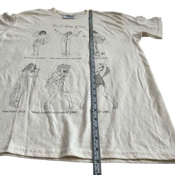 Feels So Good Evolution of Tina Graphic Tshirt Cream Large Band Concert Festival - Picture 7 of 8
